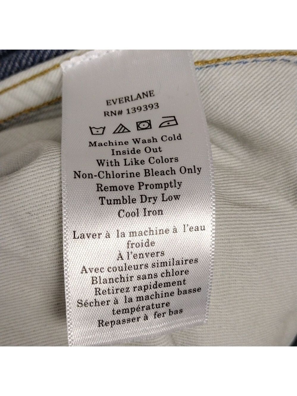 Everlane Cinched Utility Jean Blue Medium Wash High Rise Straight Leg Jean - Picture 9 of 15